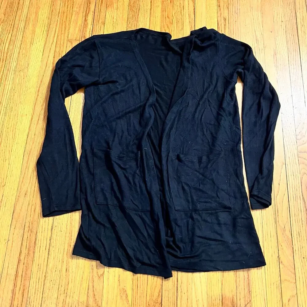 Zyia Cardigan Sweater Womens XL Black Pockets